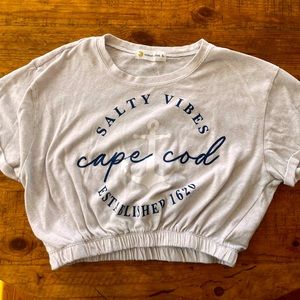 Ocean Drive cropped shirt with elastic band